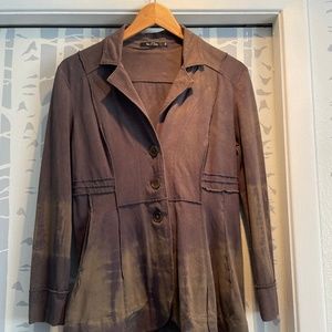 NIC+ZOE Purple & Green Tie Dye Blazer size PS